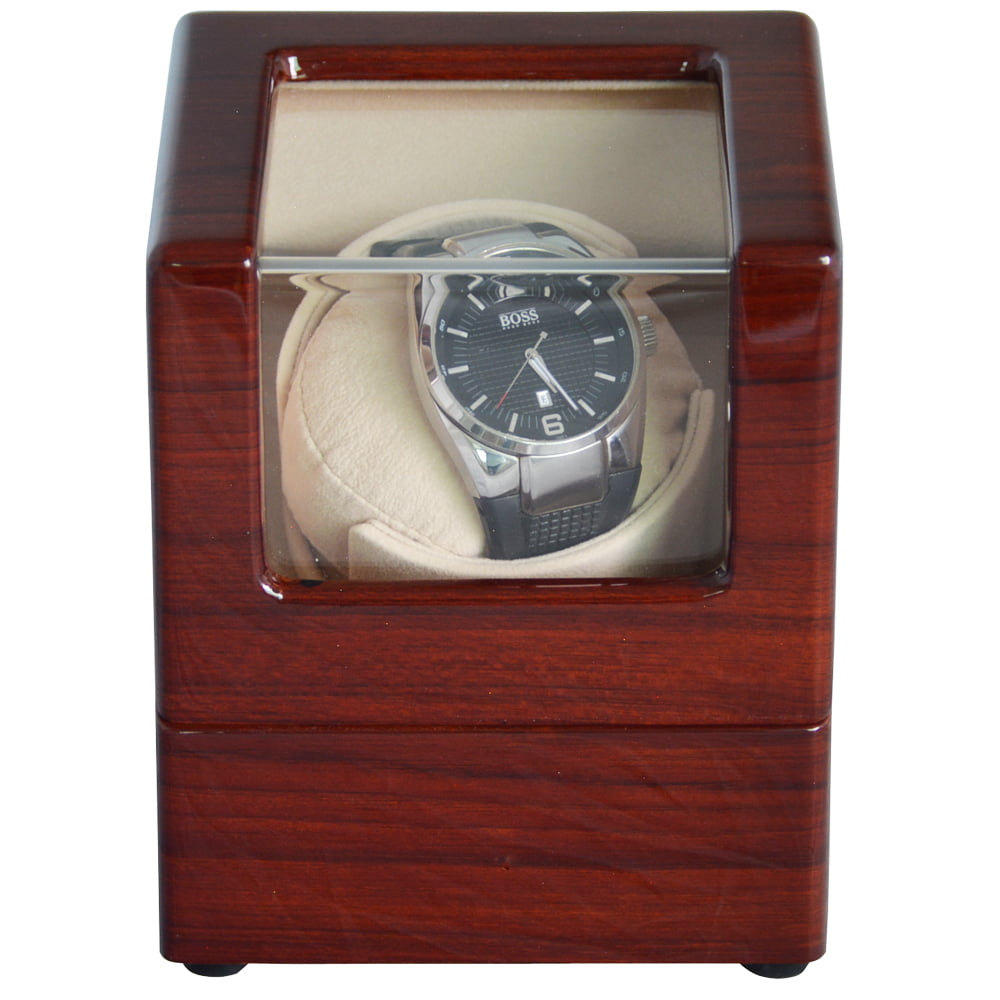 Mahogany Single Watch Winder front