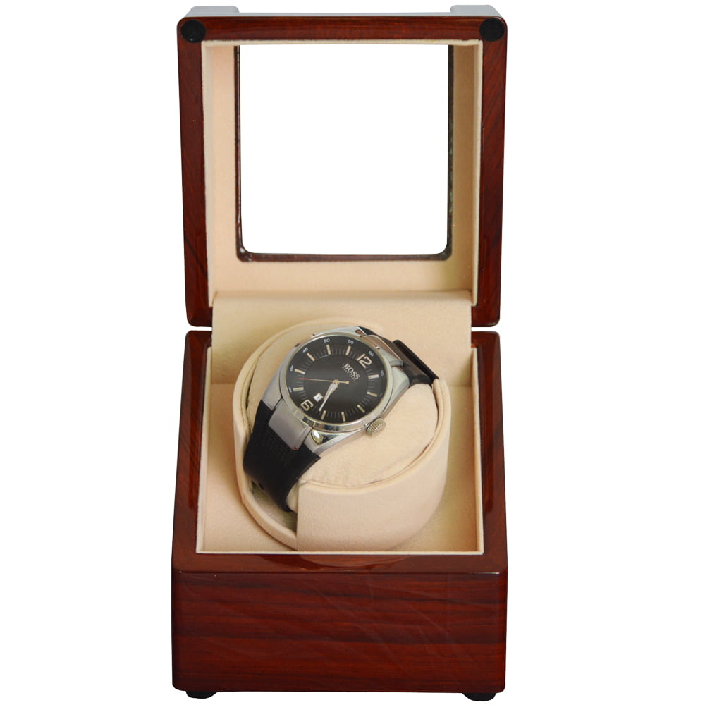 Mahogany Single Watch Winder with japanese motor