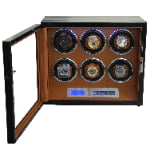 6 automatic watch winder case with led light