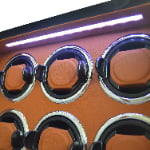 6 automatic watch winder case led light detail with PU leather interior