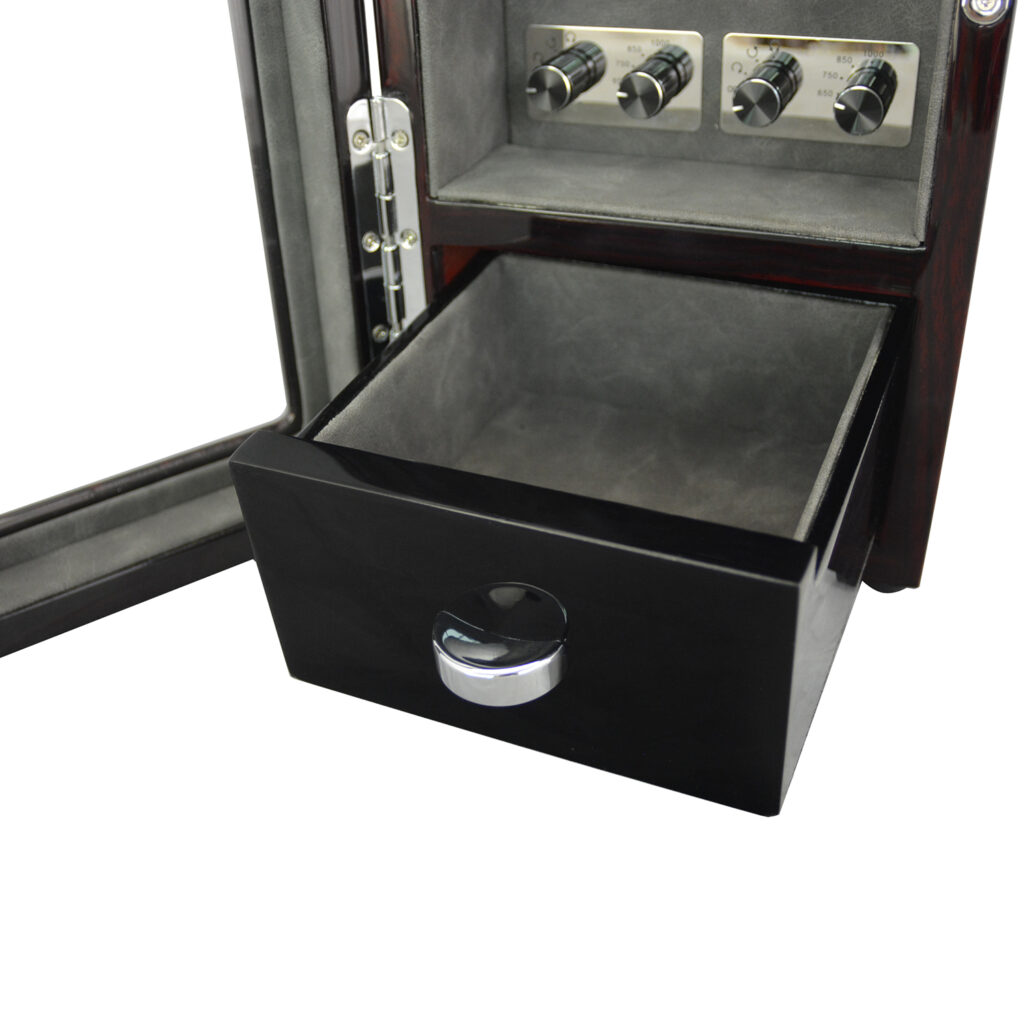 LED Double Watch Winder with Drawer detail