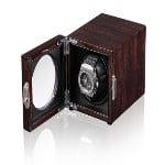 battery-powered single watch winder open