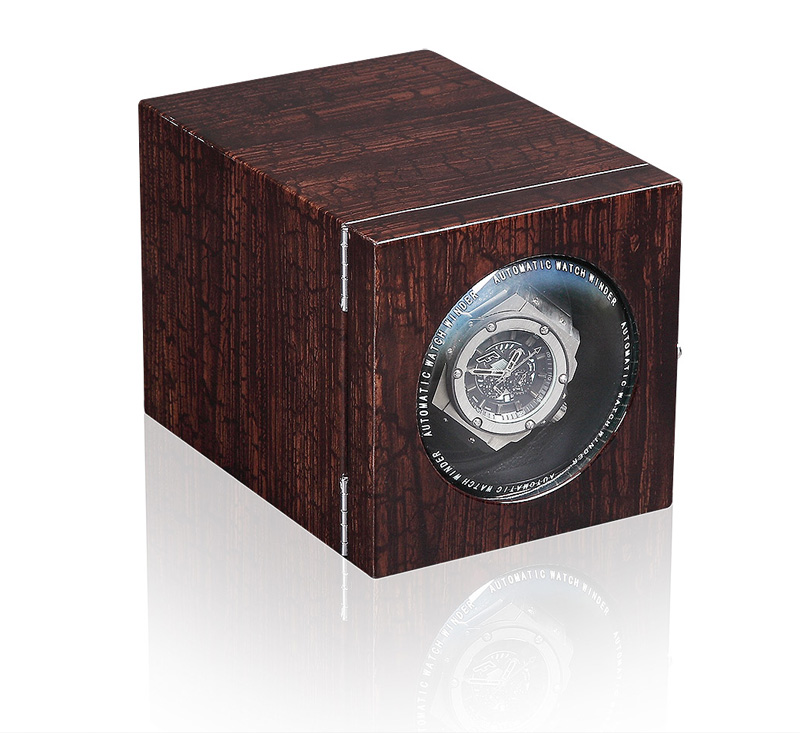 battery-powered single watch winder angle side