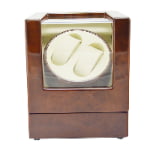 Two Watch Winder Box with Japanese Mabuchi Motor front