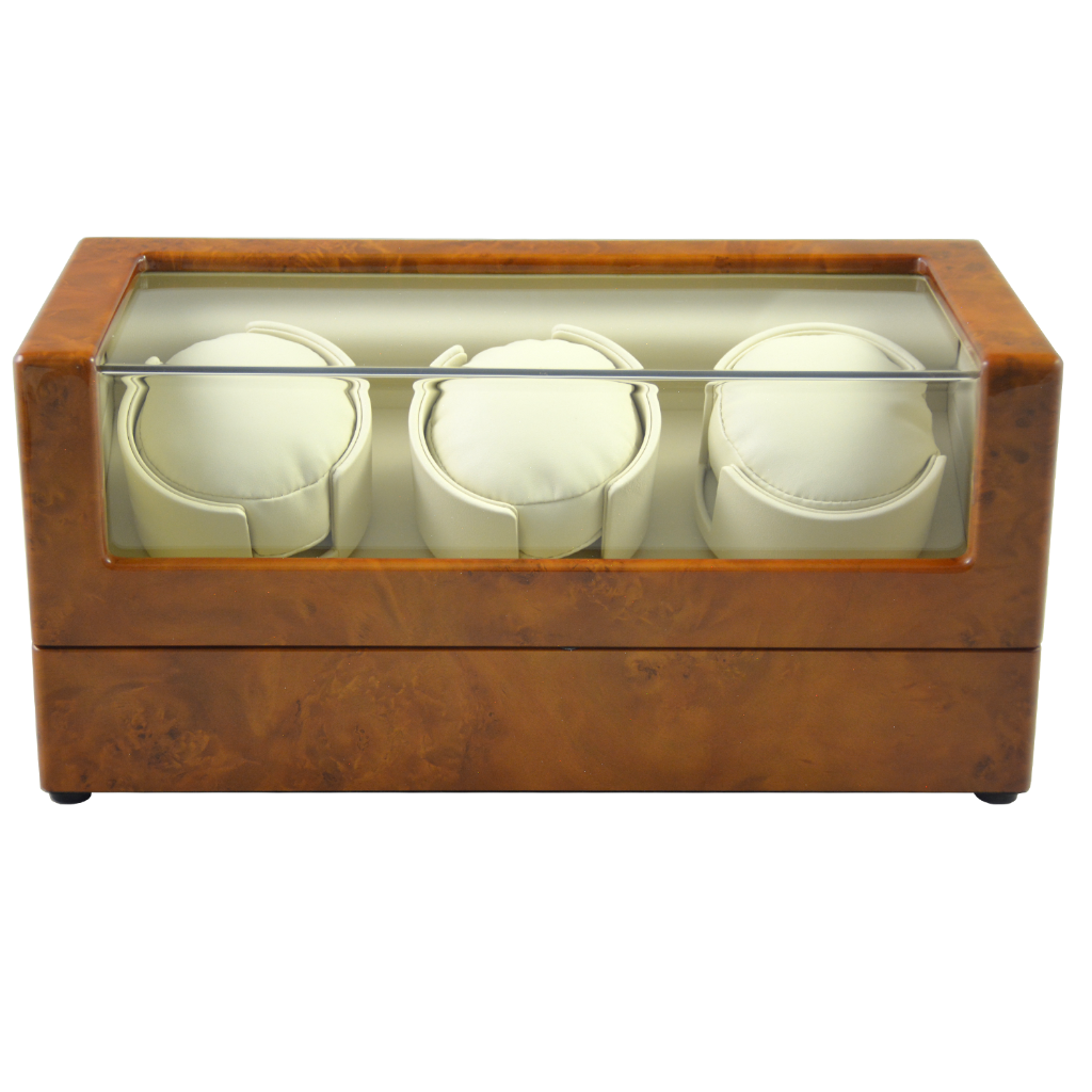 Luxury Watch Winder for 3 Watches front
