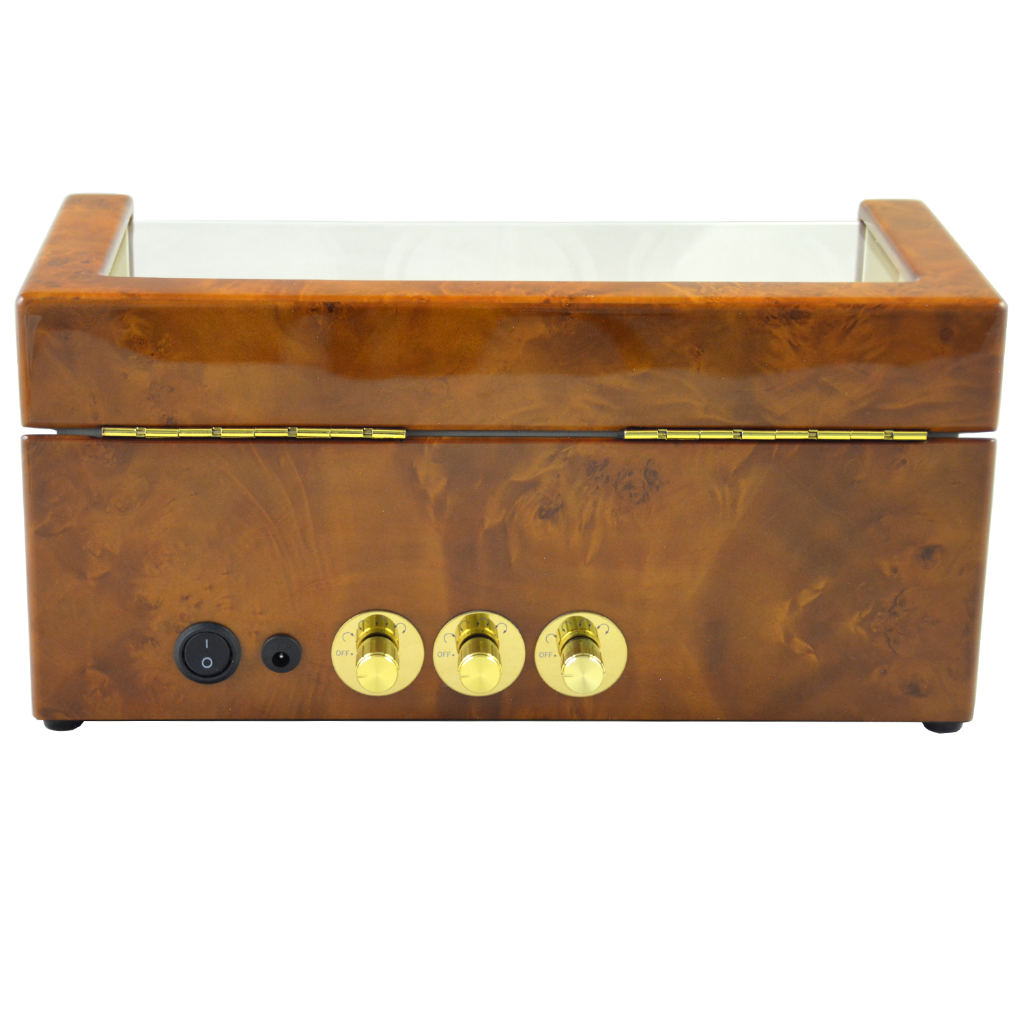 Luxury Watch Winder for 3 Watches back side