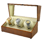 Luxury Watch Winder for 3 Watches open