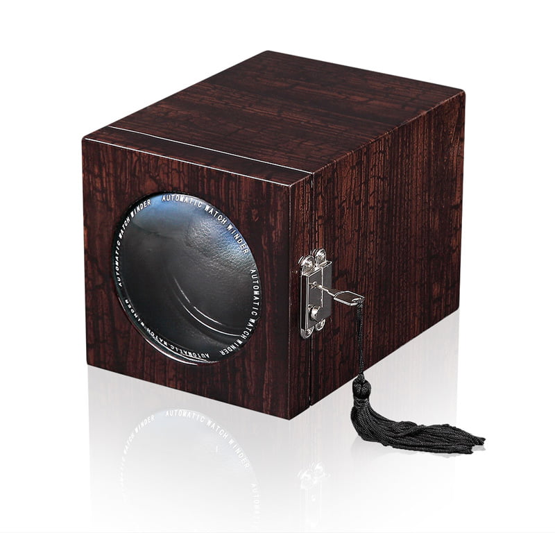 battery-powered single watch winder with key lock