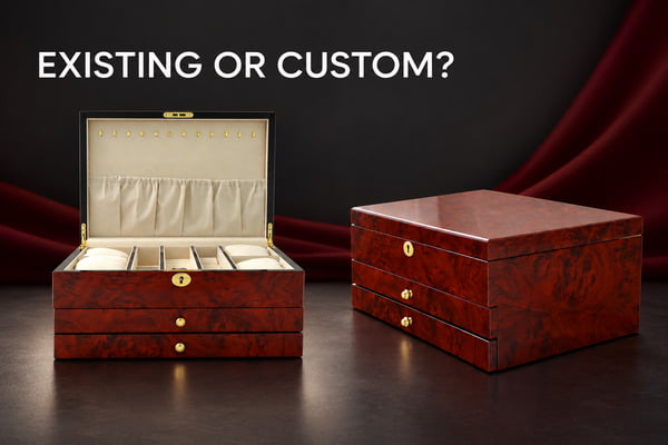 Private label jewelry box existing structure and customization direction